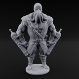 Torch Bearing Buccaneer Mind Flayer Pirates Miniature for Dungeons and Dragons, Pathfinder or other TTRPGs