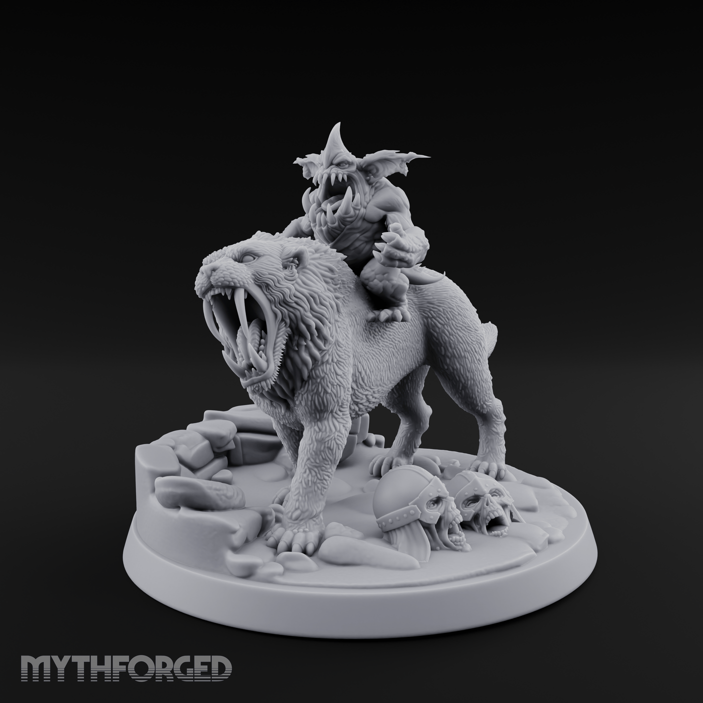 Riding The Beast Imp Miniature for Dungeons and Dragons, Pathfinder or other TTRPGs