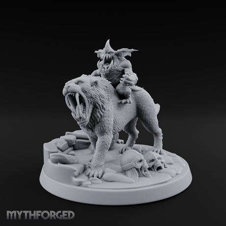 Riding The Beast Imp Miniature for Dungeons and Dragons, Pathfinder or other TTRPGs