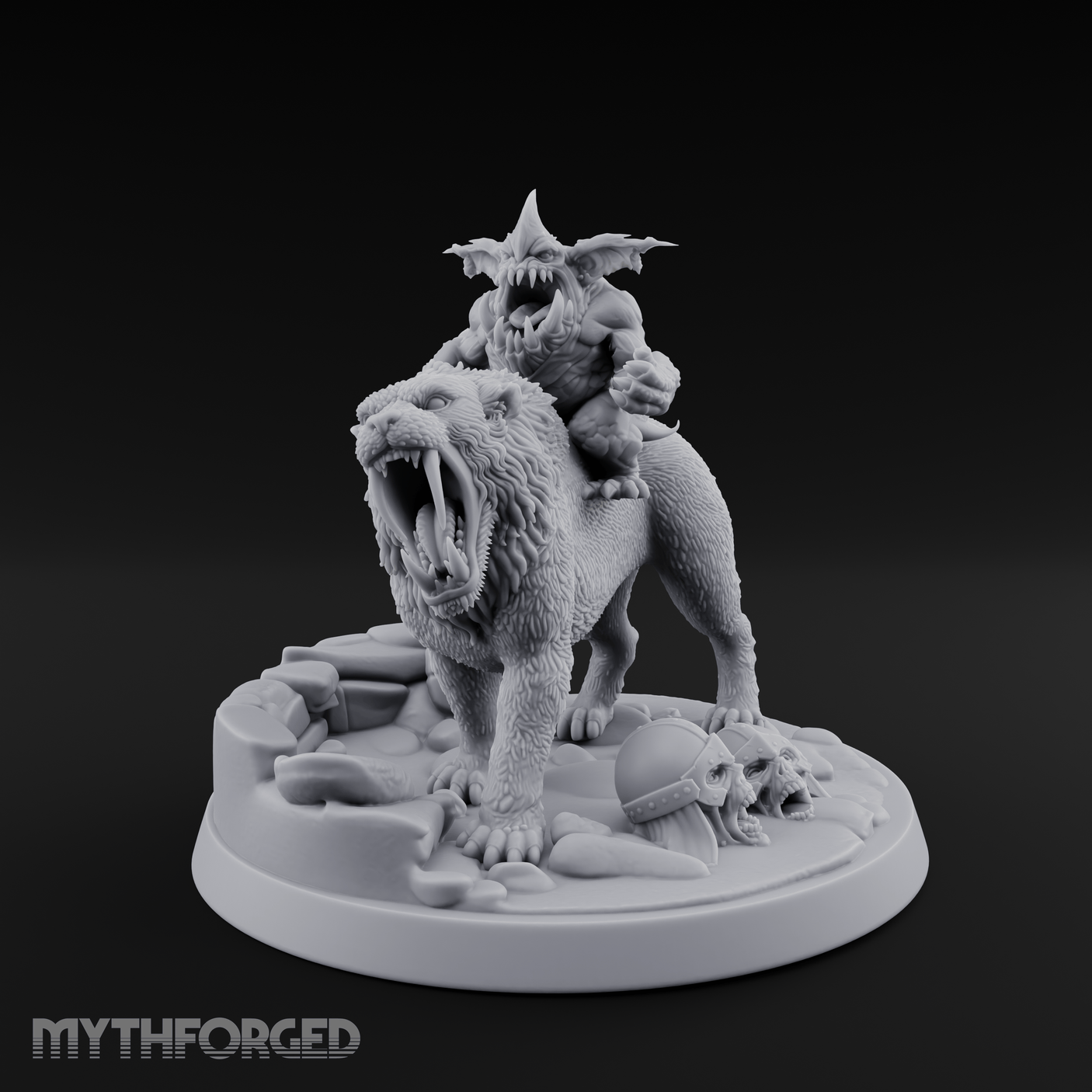 Riding The Beast Imp Miniature for Dungeons and Dragons, Pathfinder or other TTRPGs