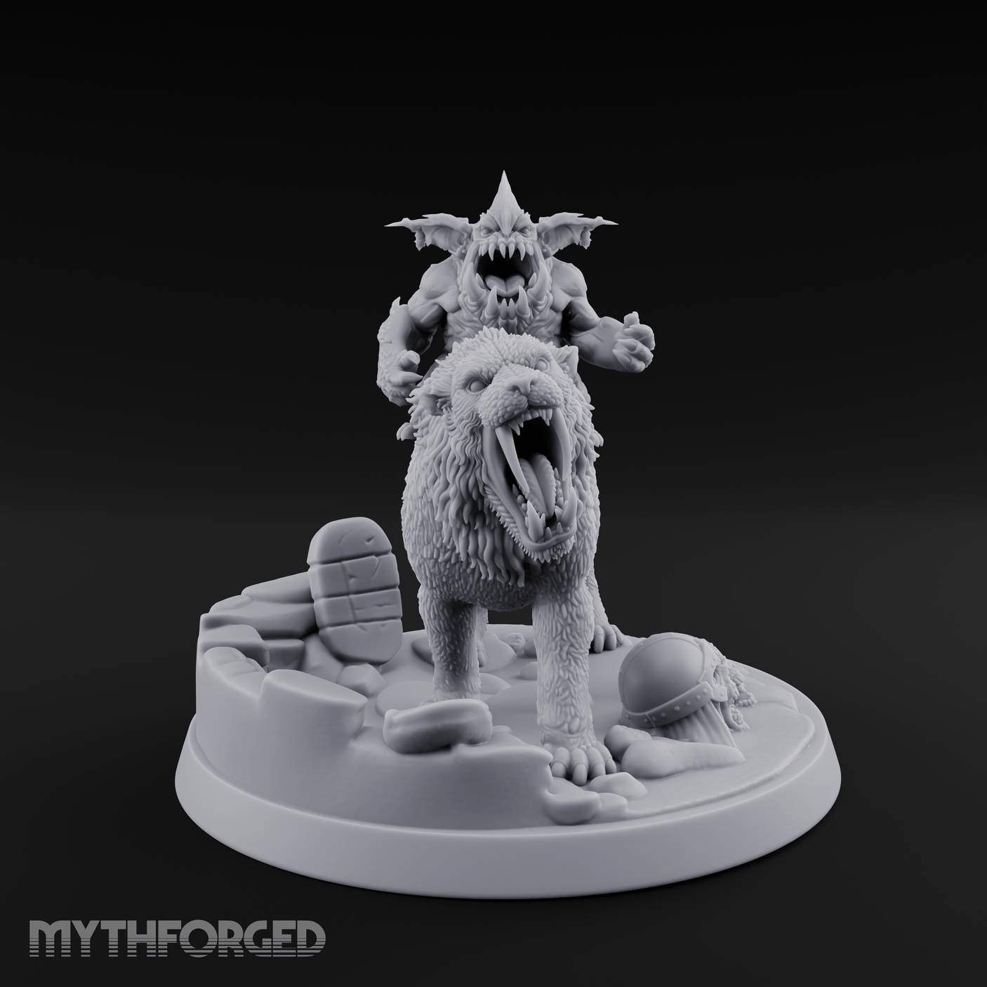 Riding The Beast Imp Miniature for Dungeons and Dragons, Pathfinder or other TTRPGs