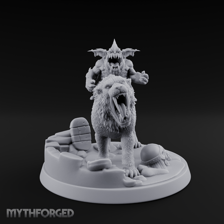 Riding The Beast Imp Miniature for Dungeons and Dragons, Pathfinder or other TTRPGs