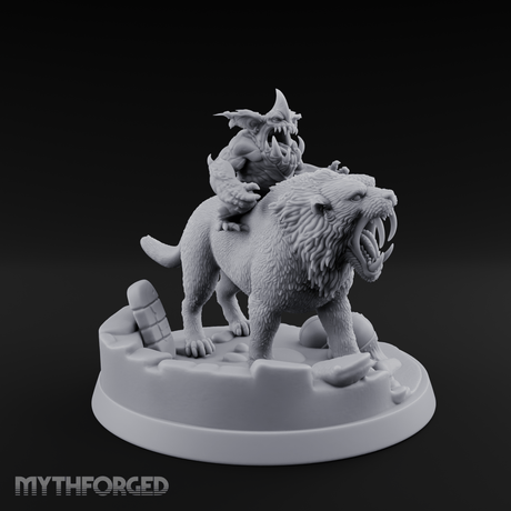 Riding The Beast Imp Miniature for Dungeons and Dragons, Pathfinder or other TTRPGs