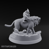 Riding The Beast Imp Miniature for Dungeons and Dragons, Pathfinder or other TTRPGs