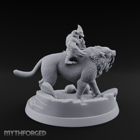 Riding The Beast Imp Miniature for Dungeons and Dragons, Pathfinder or other TTRPGs