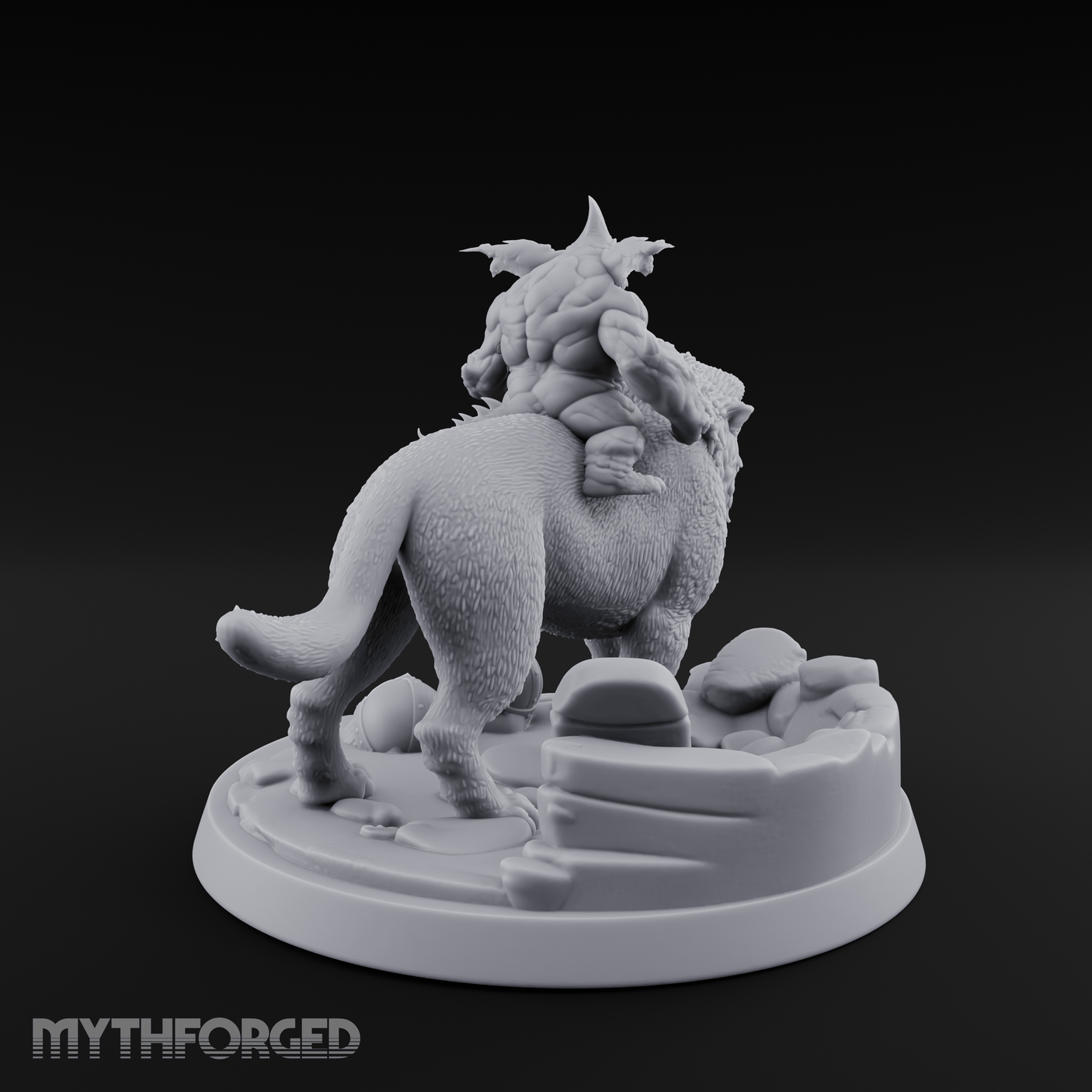Riding The Beast Imp Miniature for Dungeons and Dragons, Pathfinder or other TTRPGs