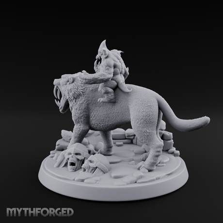 Riding The Beast Imp Miniature for Dungeons and Dragons, Pathfinder or other TTRPGs