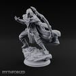 Lunging Forward Elf Ranger Miniature for Dungeons and Dragons, Pathfinder or other TTRPGs