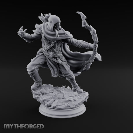 Lunging Forward Elf Ranger Miniature for Dungeons and Dragons, Pathfinder or other TTRPGs
