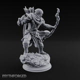 Lunging Forward Elf Ranger Miniature for Dungeons and Dragons, Pathfinder or other TTRPGs