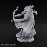 Lunging Forward Elf Ranger Miniature for Dungeons and Dragons, Pathfinder or other TTRPGs