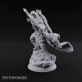 Lunging Forward Elf Ranger Miniature for Dungeons and Dragons, Pathfinder or other TTRPGs
