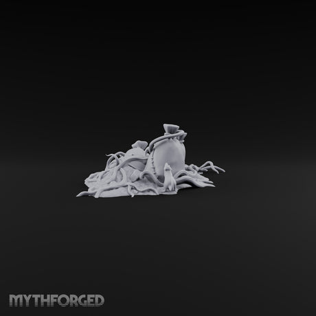 Something Nibbled the Payroll Vine-Wrapped Grain Sacks with Rats on Rubble Base