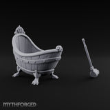 Clawed Feet Wooden Clawfoot Bathtub with Brush