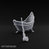 Clawed Feet Wooden Clawfoot Bathtub with Brush
