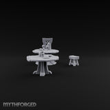 Stump Tables, Seats Saved Wooden Tavern Tables and Chairs