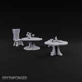 Stump Tables, Seats Saved Wooden Tavern Tables and Chairs