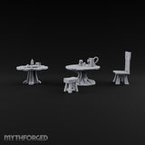 Stump Tables, Seats Saved Wooden Tavern Tables and Chairs