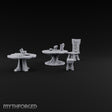 Stump Tables, Seats Saved Wooden Tavern Tables and Chairs