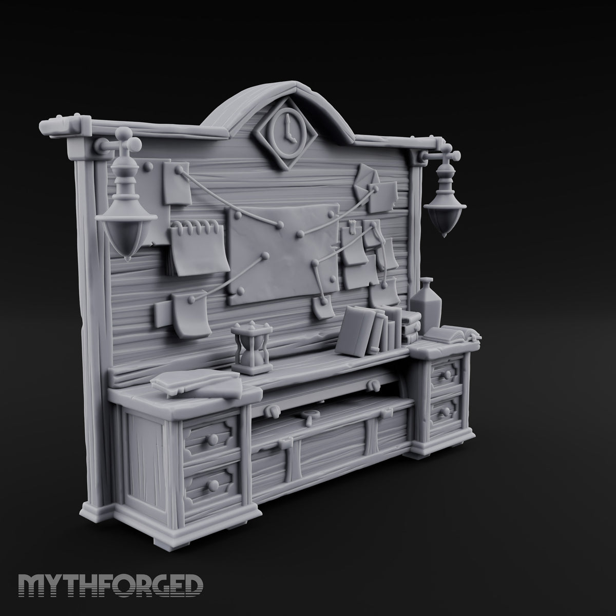 Case Files Still Pinned Wooden Investigator Office Furniture E