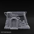Iron-Banded Arch-Framed Stone Guard Post Miniature for Dungeons and Dragons, Pathfinder or other TTRPGs