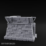 Iron-Banded Arch-Framed Stone Guard Post Miniature for Dungeons and Dragons, Pathfinder or other TTRPGs