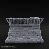 Iron-Banded Arch-Framed Stone Guard Post Miniature for Dungeons and Dragons, Pathfinder or other TTRPGs