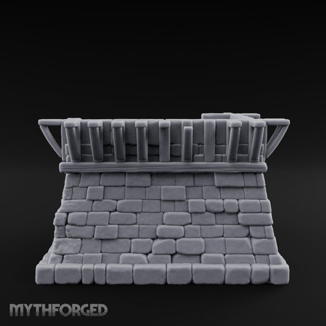 Iron-Banded Arch-Framed Stone Guard Post Miniature for Dungeons and Dragons, Pathfinder or other TTRPGs