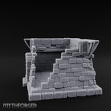 Iron-Banded Arch-Framed Stone Guard Post Miniature for Dungeons and Dragons, Pathfinder or other TTRPGs