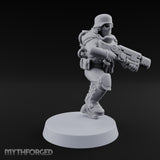 Breathe Easy, Fight Hard Human Gas-Masked Command Squad Soldiers — B · 1 · Mace and Pistol 1