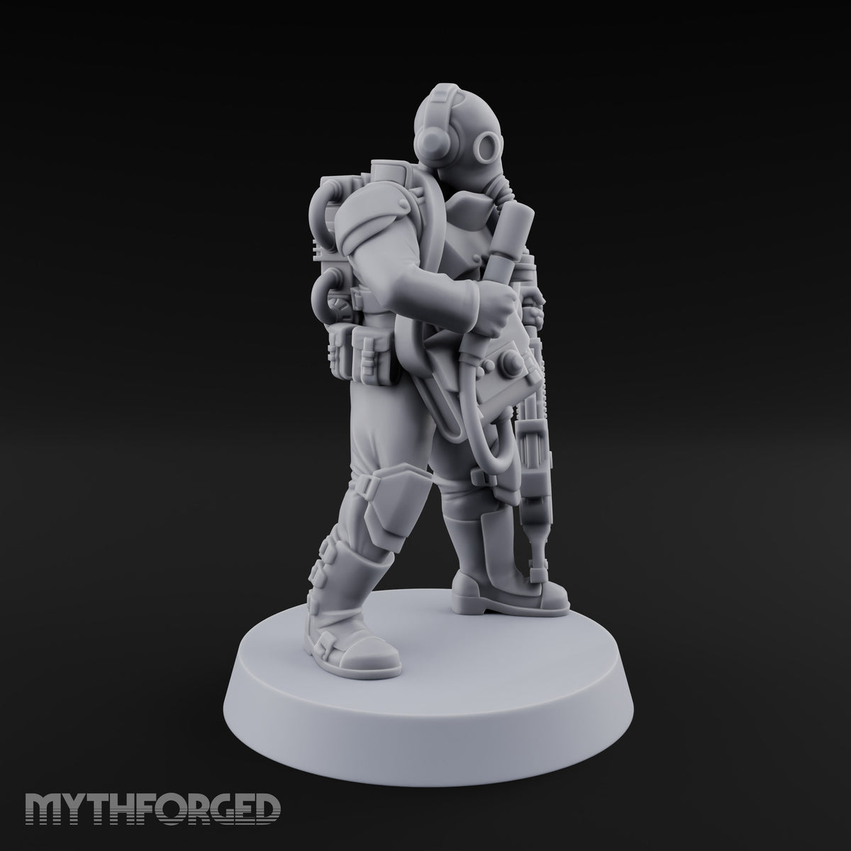 Breathe Easy, Fight Hard Human Gas-Masked Soldier C