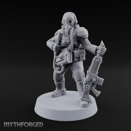 Breathe Easy, Fight Hard Human Gas-Masked Soldier C