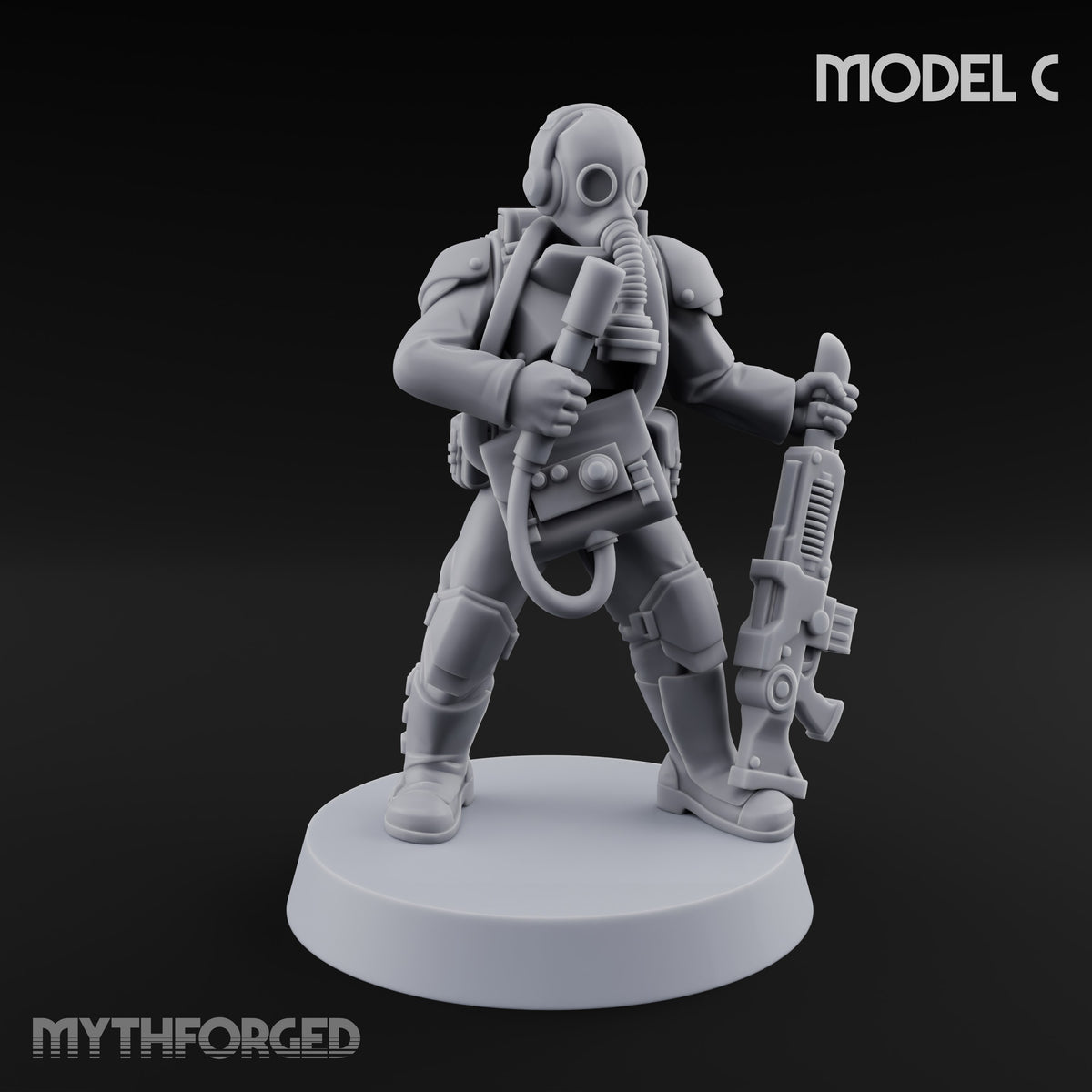 Breathe Easy, Fight Hard Human Gas-Masked Soldier C