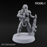 Breathe Easy, Fight Hard Human Gas-Masked Soldier C