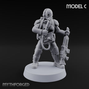 Breathe Easy, Fight Hard Human Gas-Masked Soldier C