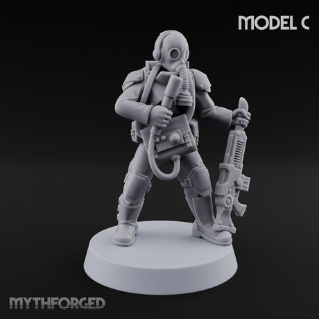 Breathe Easy, Fight Hard Human Gas-Masked Soldier C