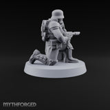 Breathe Easy, Fight Hard Human Gas-Masked Soldier D