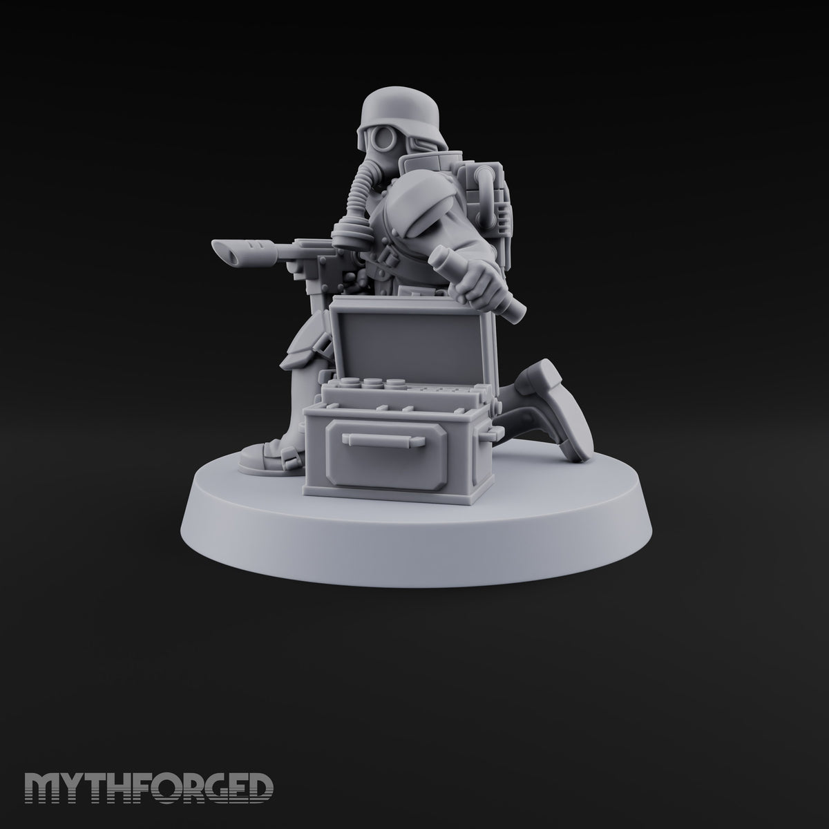 Breathe Easy, Fight Hard Human Gas-Masked Soldier D