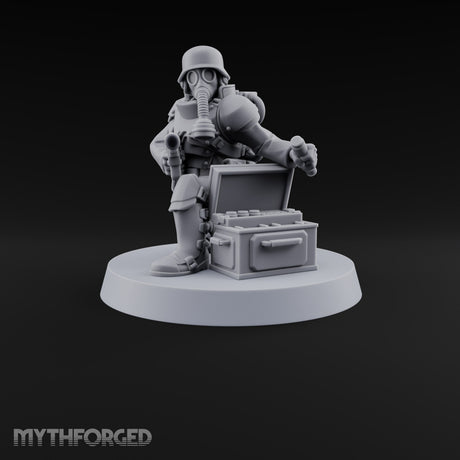 Breathe Easy, Fight Hard Human Gas-Masked Soldier D