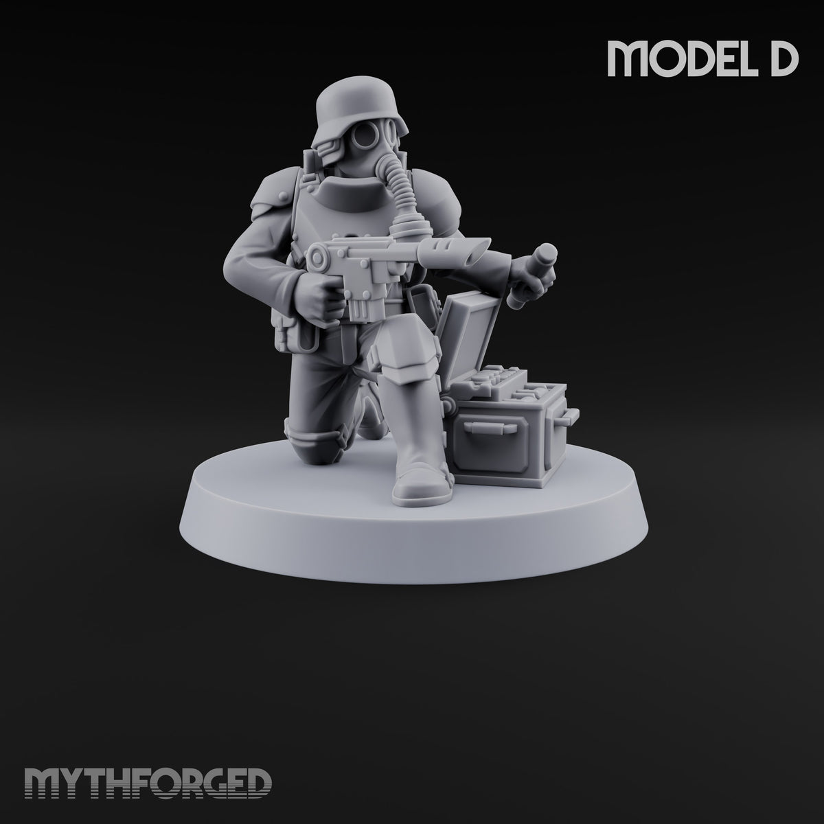 Breathe Easy, Fight Hard Human Gas-Masked Command Squad Soldiers — D · 1 · Mace and Pistol 1