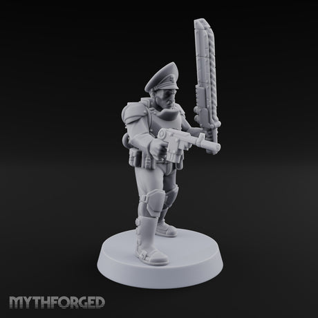 Breathe Easy, Fight Hard Human Gas-Masked Soldier E — Chainsword and Pistol 3