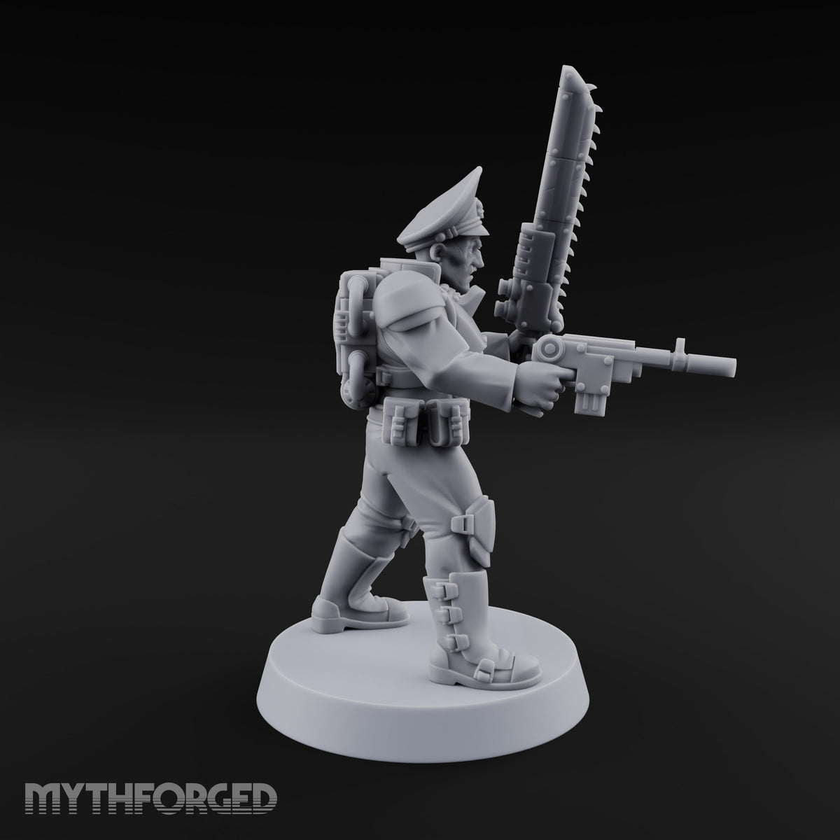 Breathe Easy, Fight Hard Human Gas-Masked Soldier E — Chainsword and Pistol 3