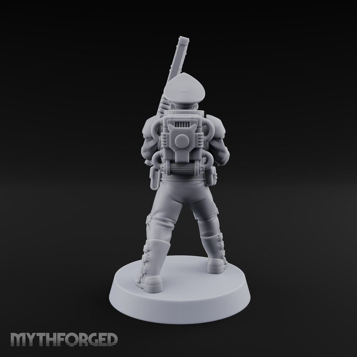 Breathe Easy, Fight Hard Human Gas-Masked Soldier E — Chainsword and Pistol 3