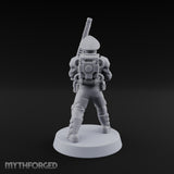 Breathe Easy, Fight Hard Human Gas-Masked Soldier E — Chainsword and Pistol 3