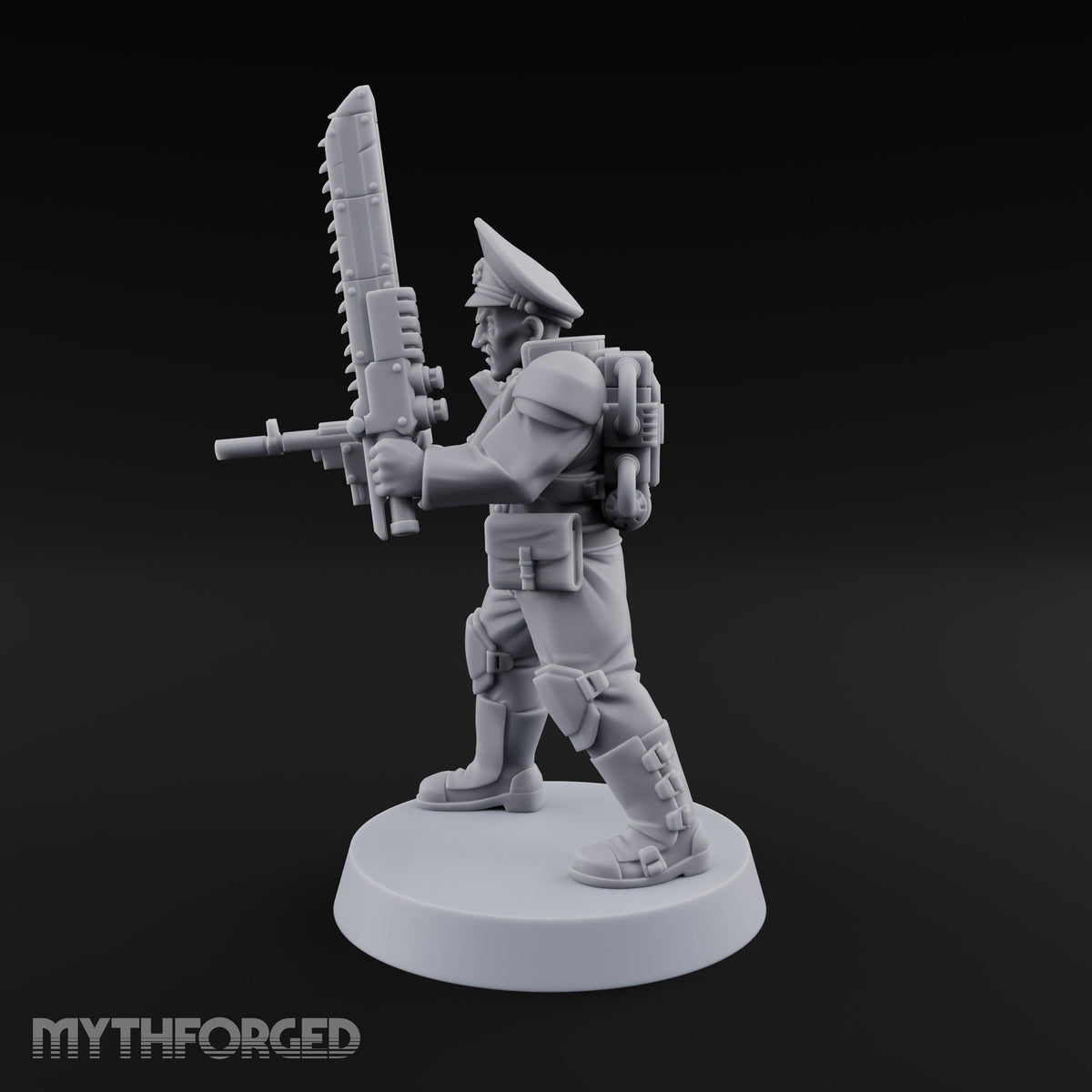 Breathe Easy, Fight Hard Human Gas-Masked Soldier E — Chainsword and Pistol 3