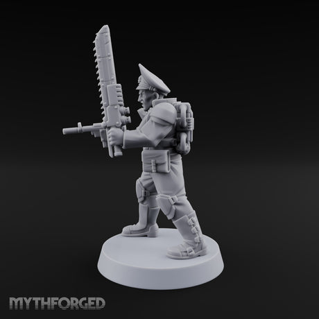 Breathe Easy, Fight Hard Human Gas-Masked Soldier E — Chainsword and Pistol 3