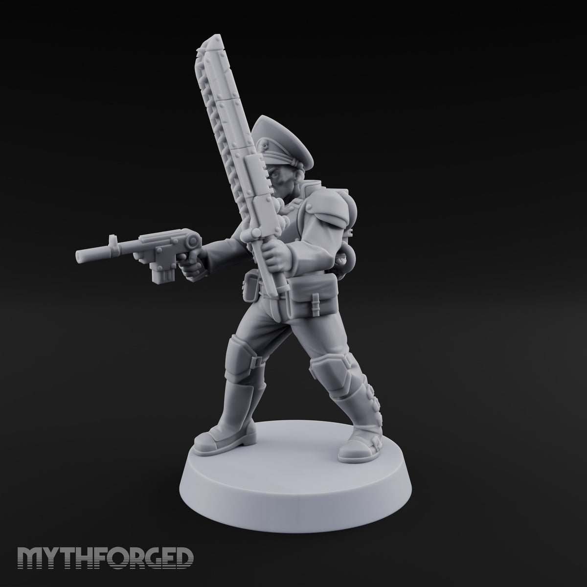 Breathe Easy, Fight Hard Human Gas-Masked Soldier E — Chainsword and Pistol 3