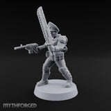 Breathe Easy, Fight Hard Human Gas-Masked Soldier E — Chainsword and Pistol 3
