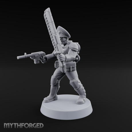 Breathe Easy, Fight Hard Human Gas-Masked Soldier E — Chainsword and Pistol 3
