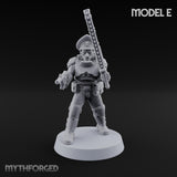 Breathe Easy, Fight Hard Human Gas-Masked Command Squad Soldiers — E · 1 · Chainsword and Pistol 3